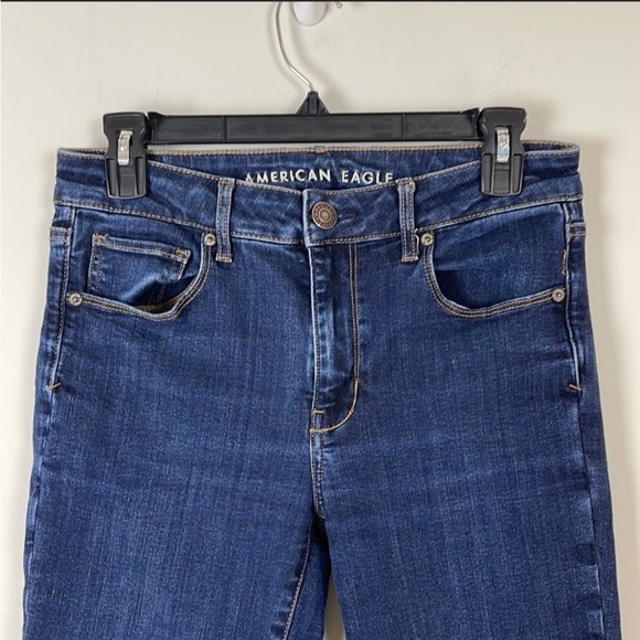 American Eagle Super Stretch Hi-Rise Skinny Super Stretch Jeans Size 4 Long Blue - Picture 3 of 10